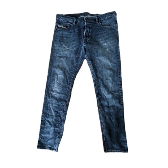Diesel Jeans Men 36x32 Dark Wash Blue Tepphar Slim Carrot Cotton Denim Modern - Picture 11 of 11